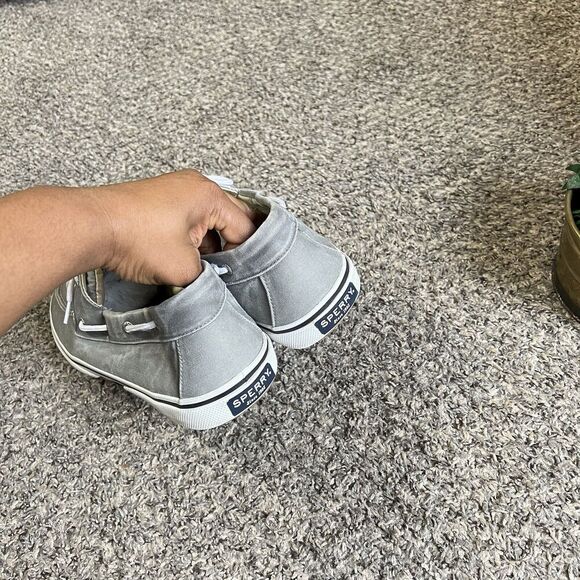 Sperry Halyard 2 eye saltwashed topsiders boat shoe sneakers Size 14 M Gray - Picture 4 of 8